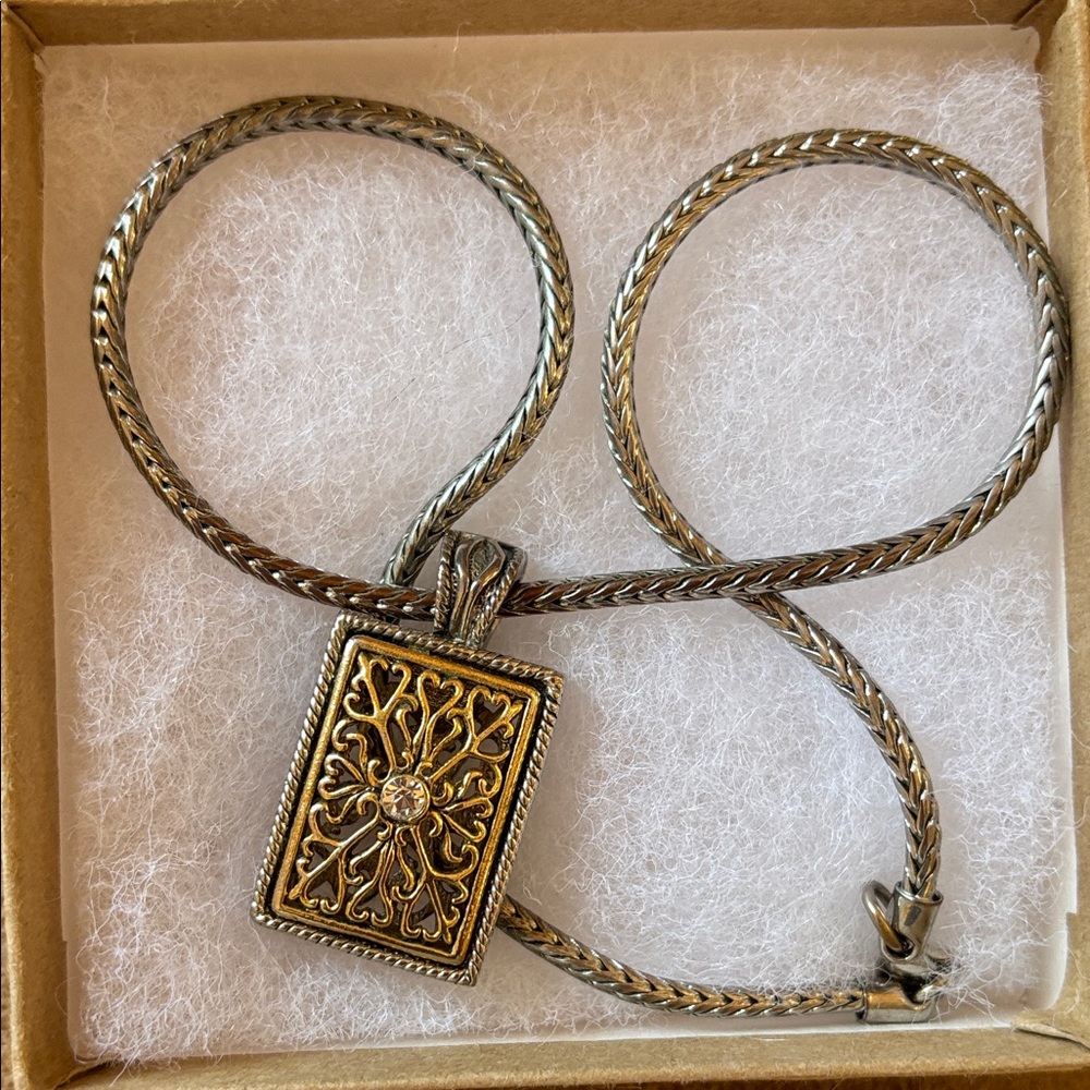 Reversible Rectangular Filigree Locket Or Pendant… - image 5